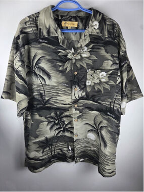 Maui Maui Hawaii LARGE Men's Short Sleeves Hawaiian Shirt Pre-Owned